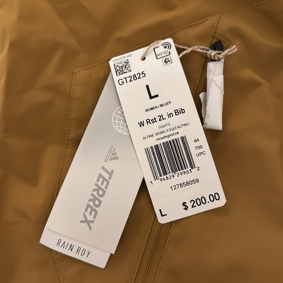 NWT Adidas Terrex Resort Two-Layer Insulated Bib Pant - Picture 3 of 5